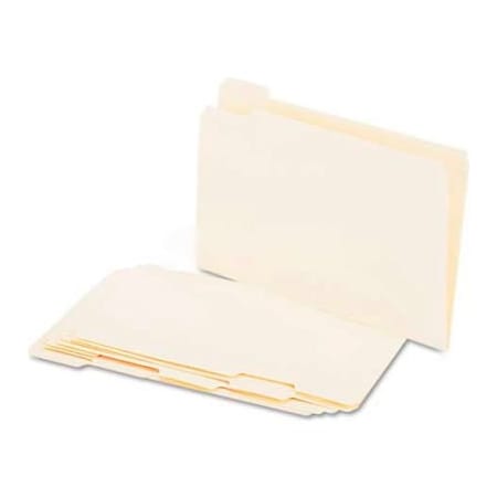 Universal File Folders, 1/5 Cut Assorted, One-Ply Top Tab, Legal, Manila, 100/Box 15115